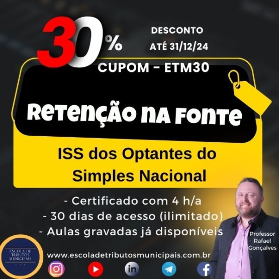 Simples Nacional: Retenção ISSQN dos prestadores de serviços do Simples Nacional
