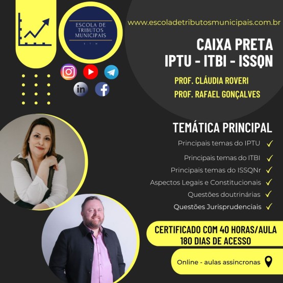 CAIXA PRETA - IPTU, ITBI E ISSQN